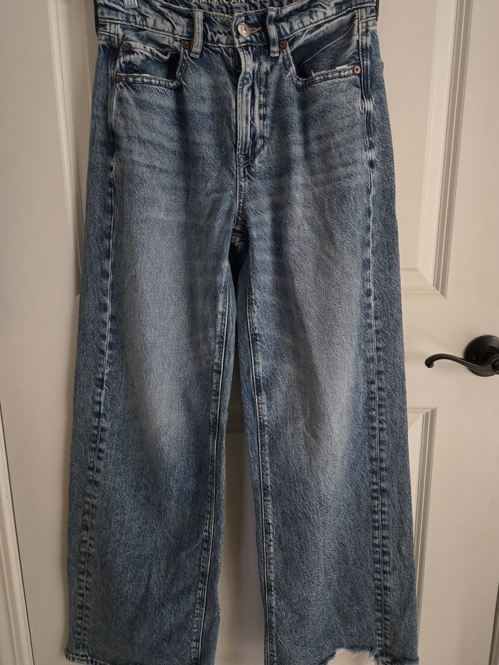 American Eagle Light Blue Wide Leg Jeans